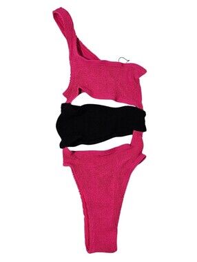 Bond-Eye Splice Rico One-Piece Swimsuit One Size Raspberry/Black NWT 🩷🖤